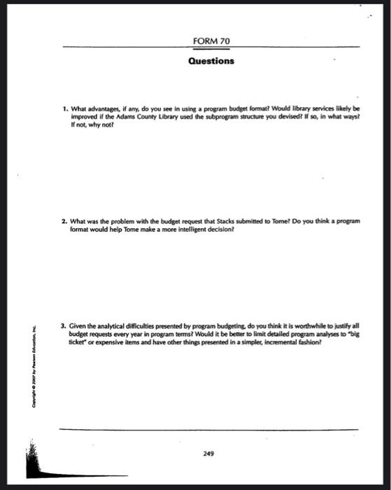 PROGRAM BUDGETING- I need help with the 5