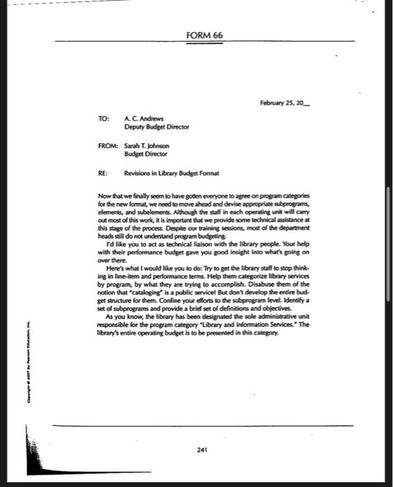 PROGRAM BUDGETING- I need help with the 5 questions at the