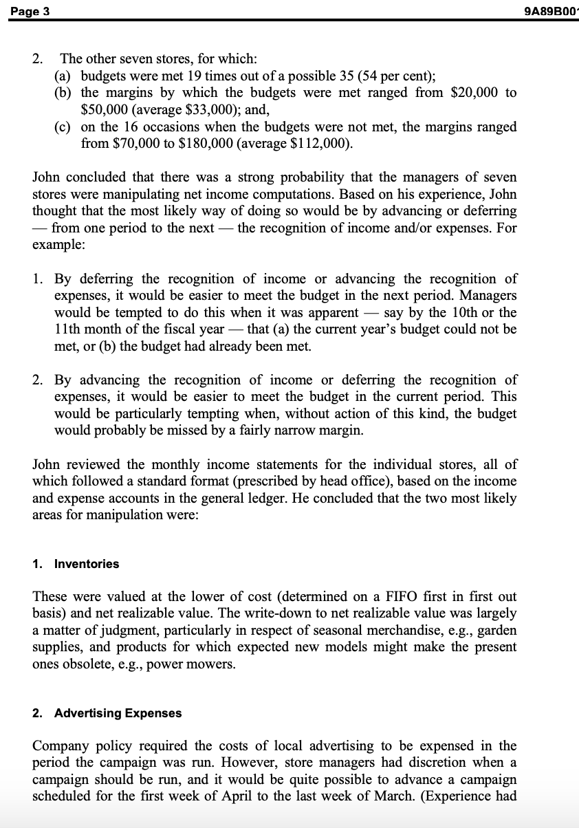 What are the main issues facing John Smith? What