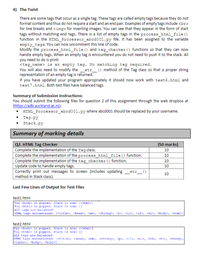 4) The Twist There are some tags that occur as a
