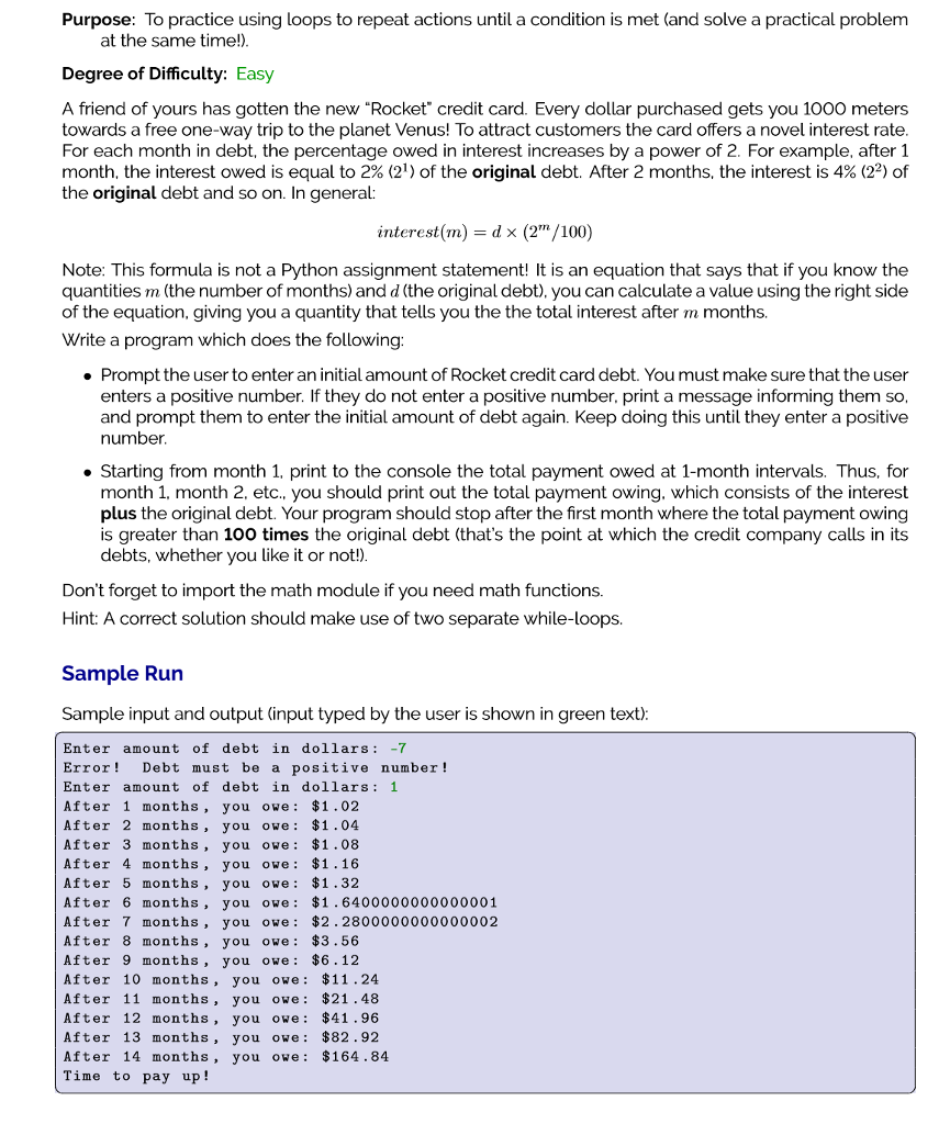 Problems with loops, programming in Python 3, no