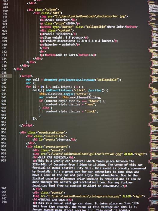 have to describe in details what the above