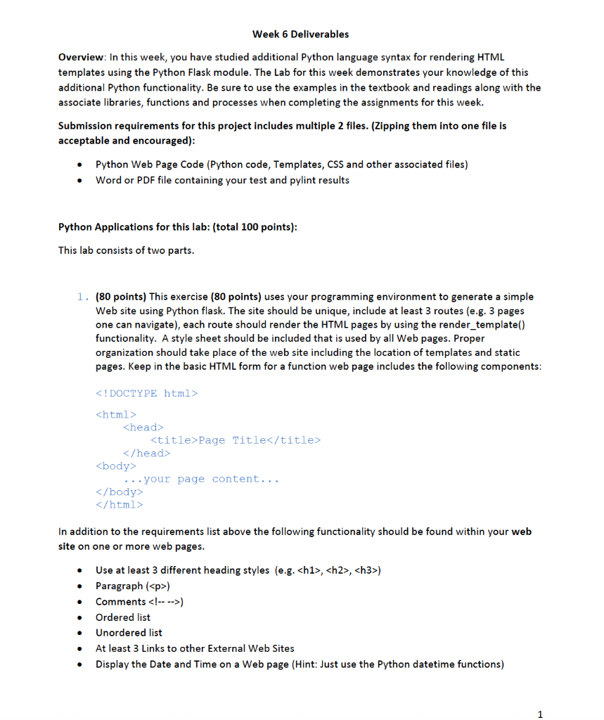 In addition to the requirements listed above, the