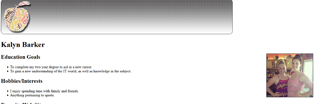Need to get name next to apple, and have picture