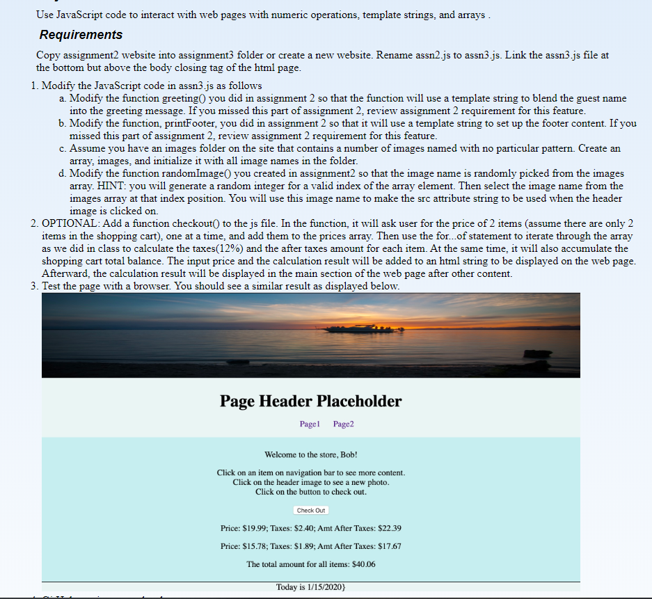 This is my last assignment code: // function to