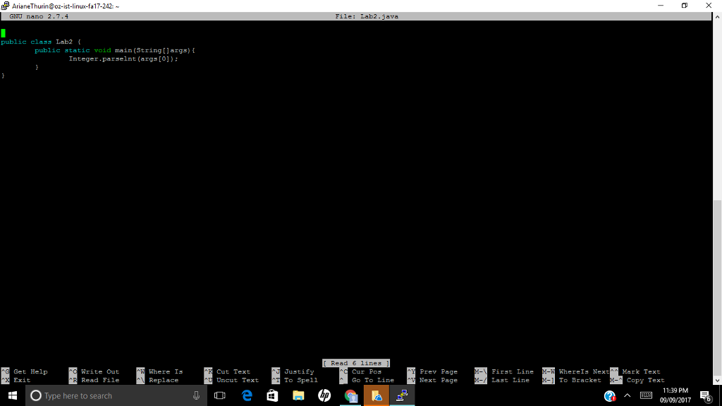 Need help ASAP, in puTTy but getting errors and