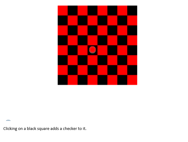 Create an interactive checkerboard web page. The