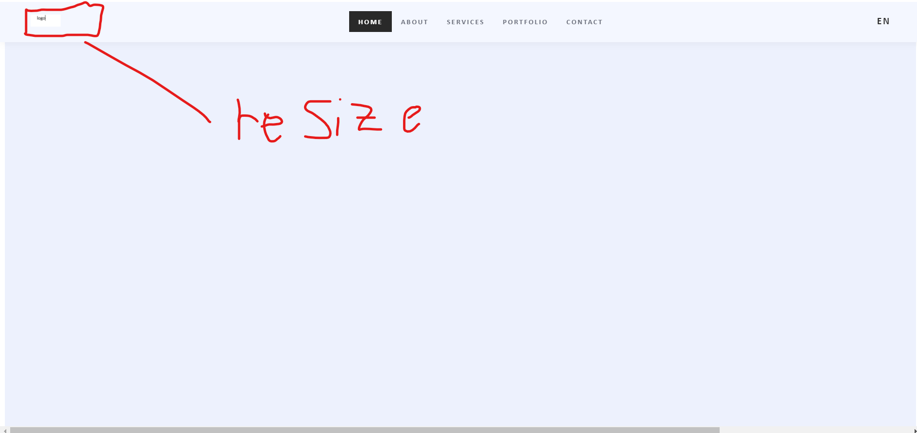 Please help me resize the logo properly ....it is