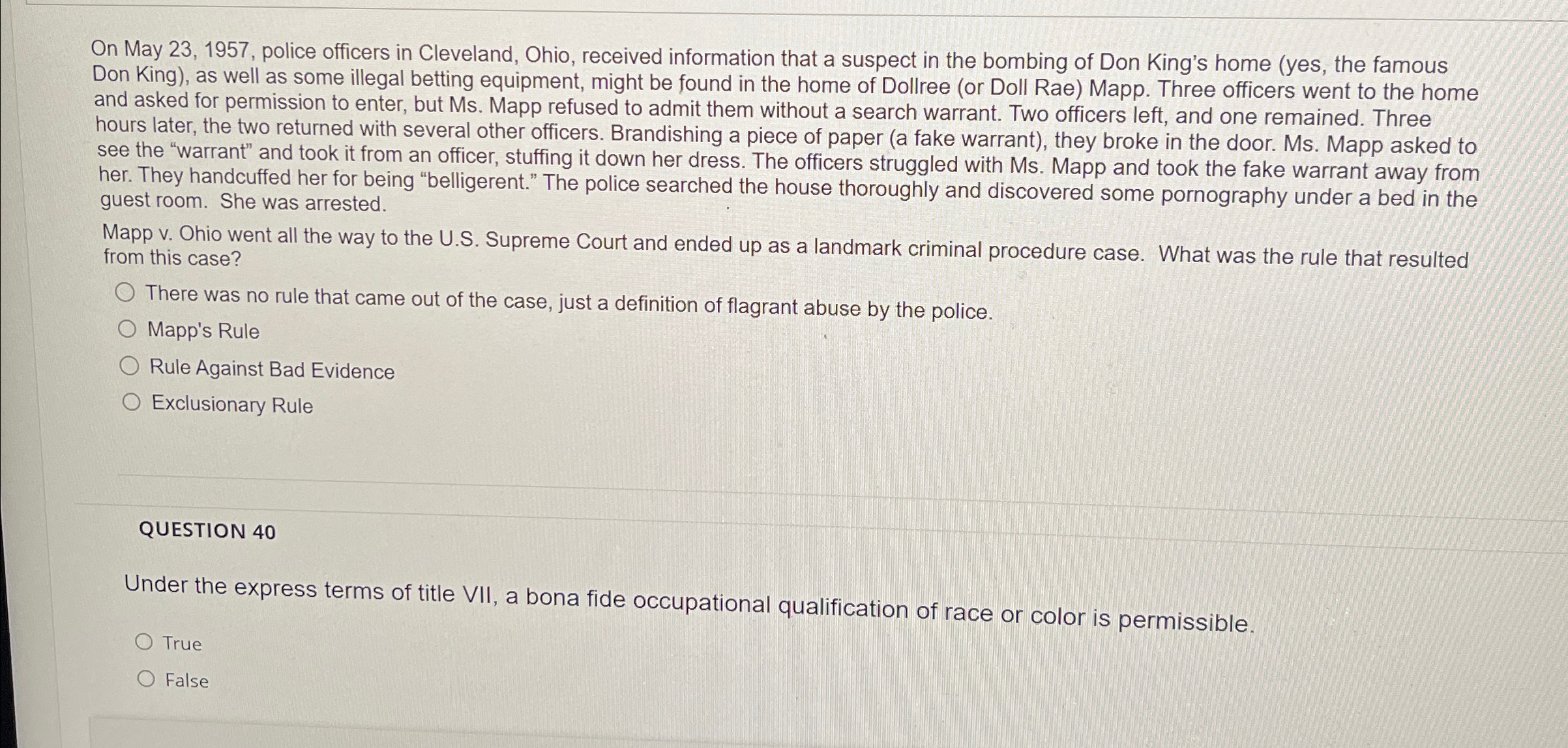 On May 2 3 , 1 9 5 7 , police officers in