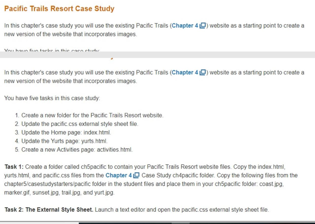 Figure 5.24 Pacific Trails Resort home page.