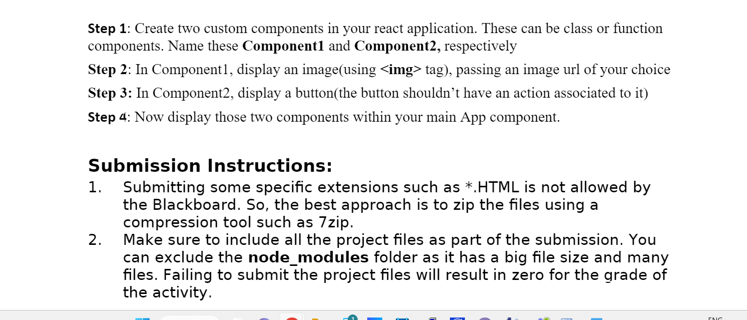 Step 1: Create two custom components in your