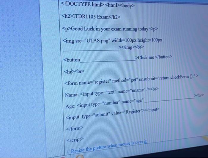 Modify the below code to do the following: a-