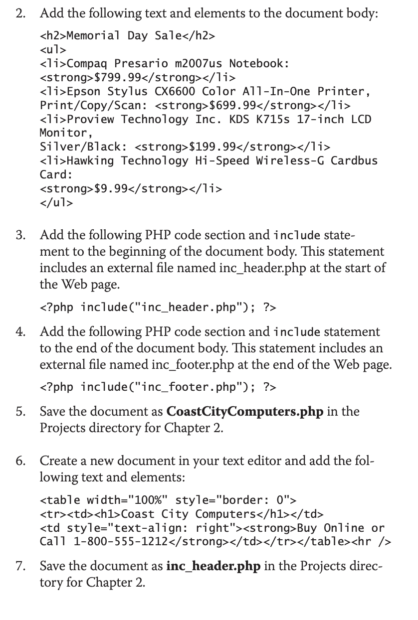 Create a new document in your text editor and