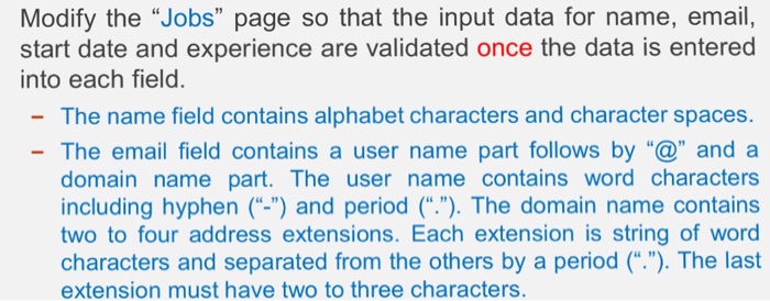 Code of jobs HTML below: JavaJam Coffee House