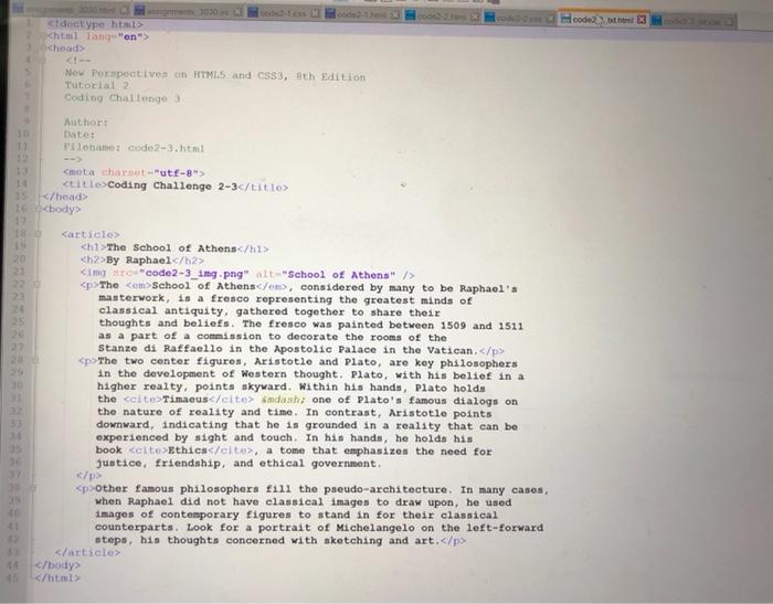 challenge 3: eTextbook: New Perspectives on HTML