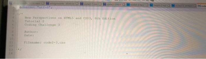 challenge 3: eTextbook: New Perspectives on HTML