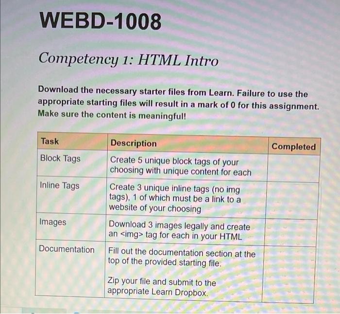 Subject is web development deduction level . 1.