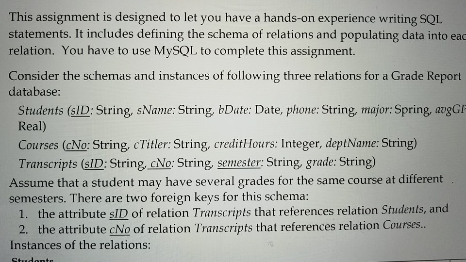 This assignment is designed to let you have a