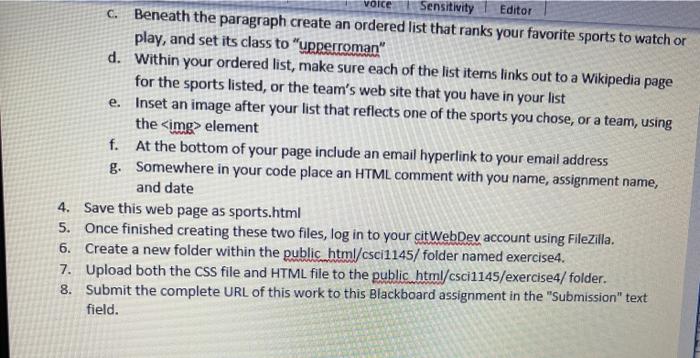In this assignment you will create a web page