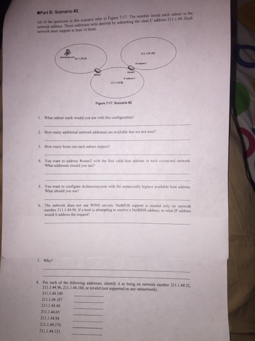 All of the question in this scenario refer to