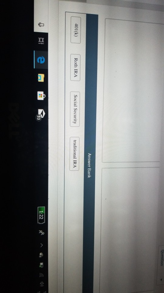 Identify each type of retirement account