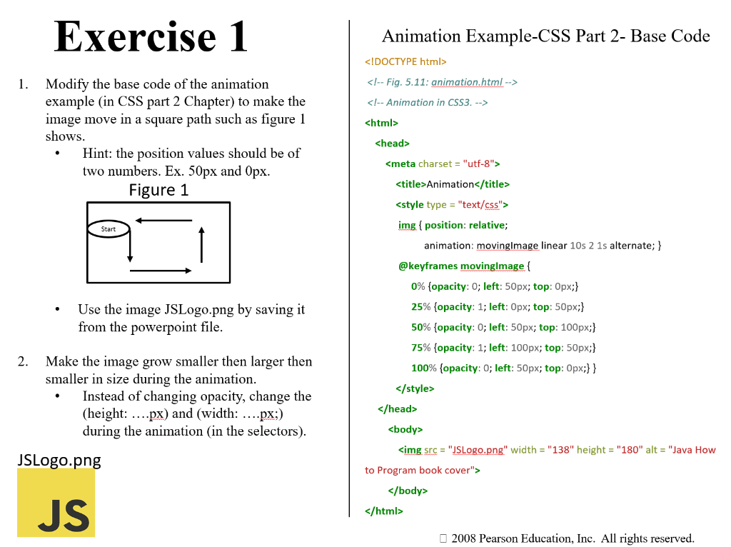 Exercise 1 Animation Example-CSS Part 2- Base