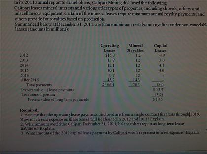 And On January 1, 2011, Shirley Corporation