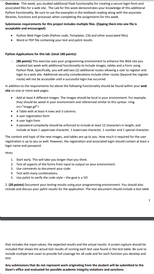 I need help doing the following assignment: