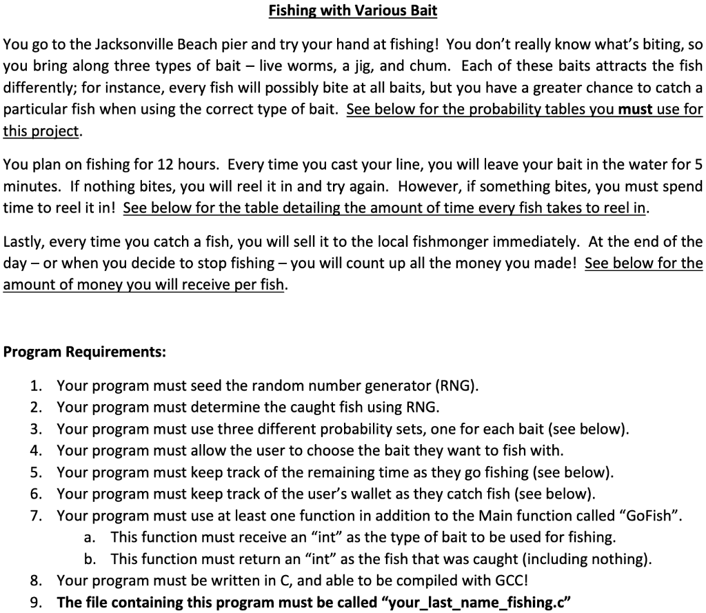 SOLVE IN C PLEASE In this assignment, students will demonstrate the ability
