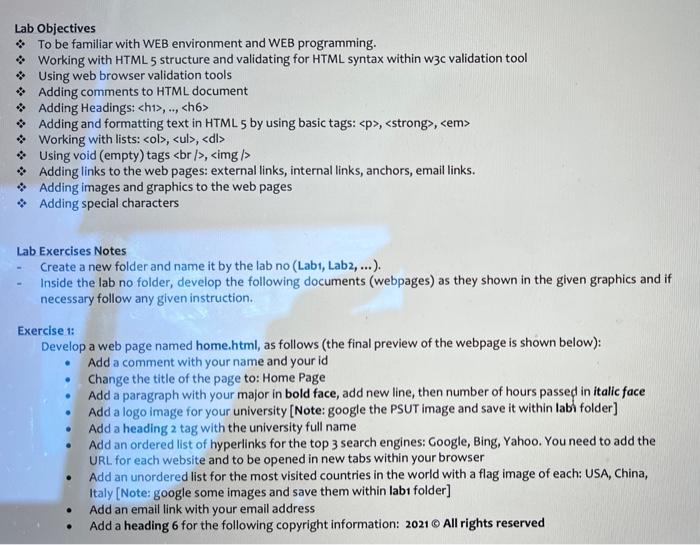 Lab Objectives * To be familiar with WEB