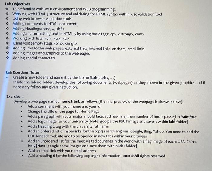 Lab Objectives * To be familiar with WEB