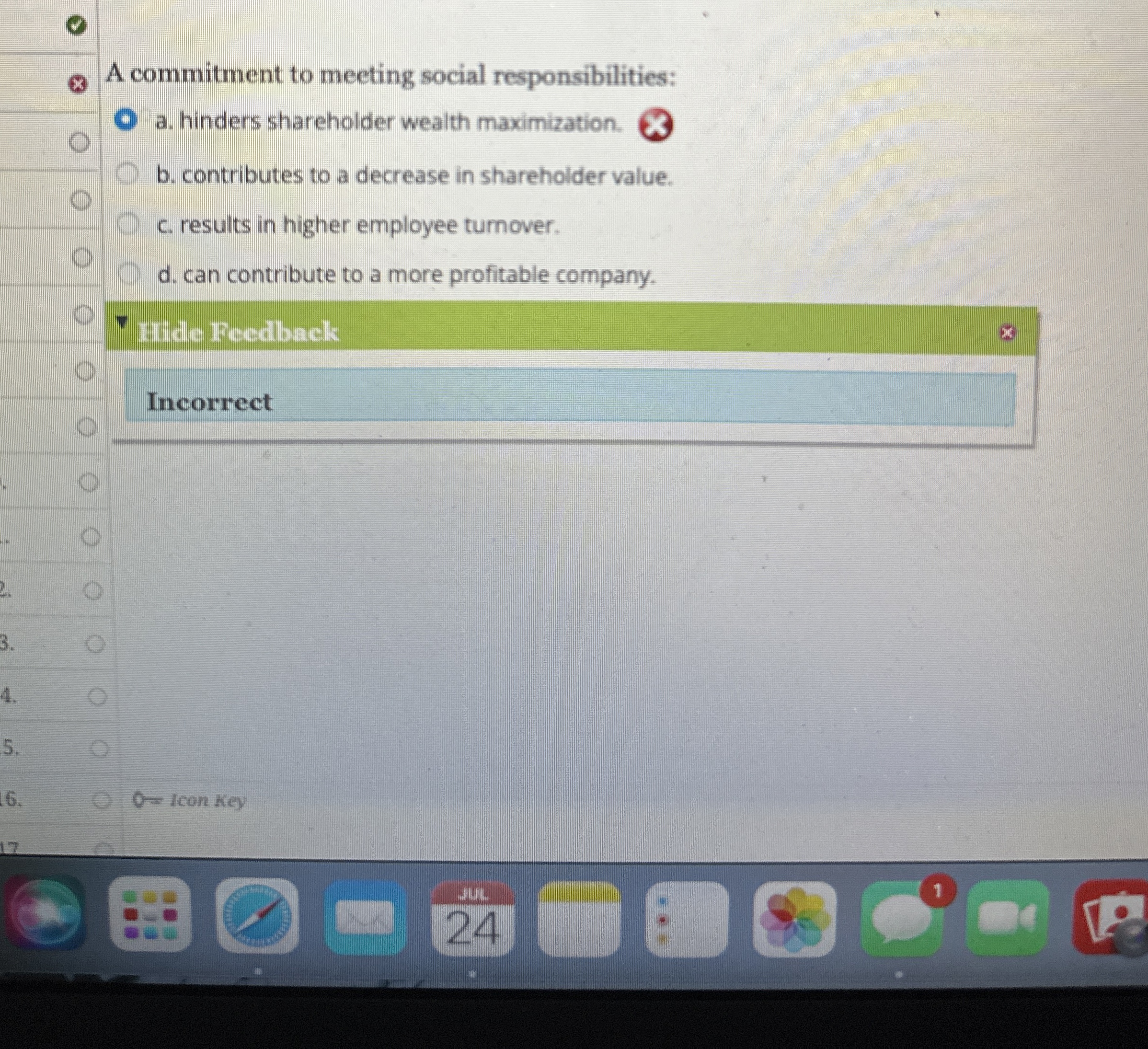 A commitment to meeting social responsibilities: