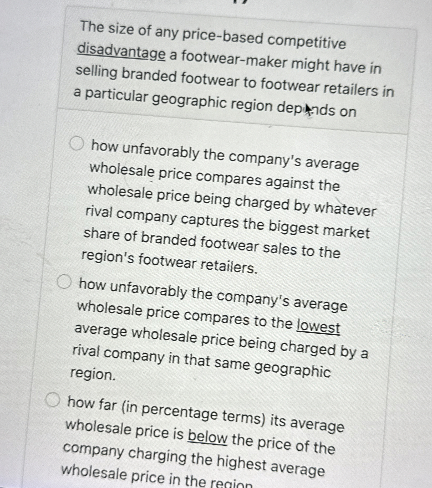 The size of any price - based competitive