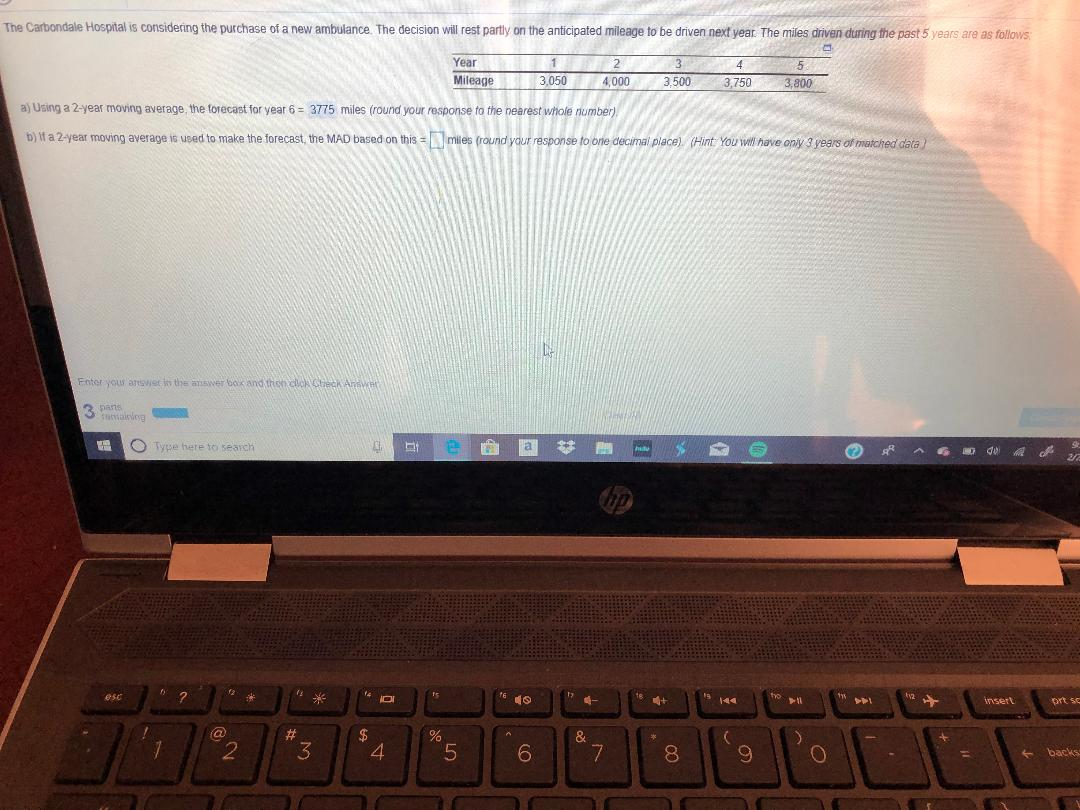 Please show work The Carbondale Hospital is