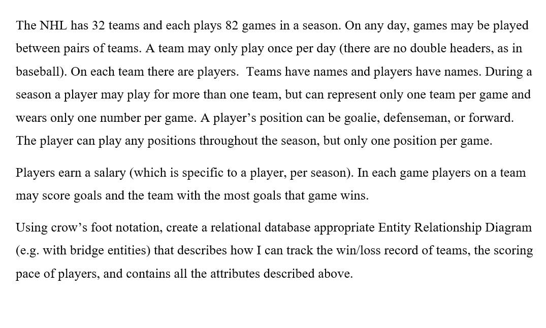 The NHL has 32 teams and each plays 82 games in a