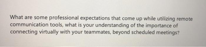 What are some professional expectations that come