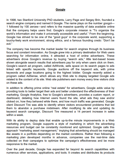 Guidelines for Writing a Case Study Analysis A