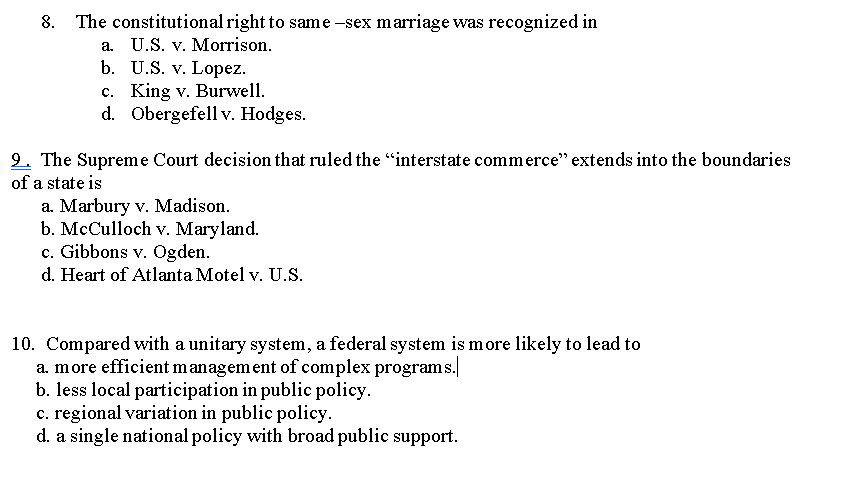 5. In McCulloch v. Maryland, if the Supreme Court