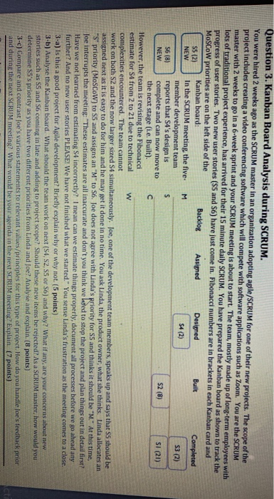 S5 (2) Kanban board: Built S6 (8) Question 3.