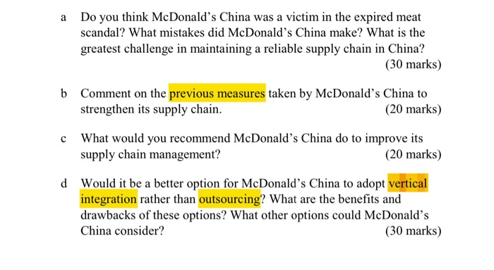 Do you think McDonald's China was a victim in the