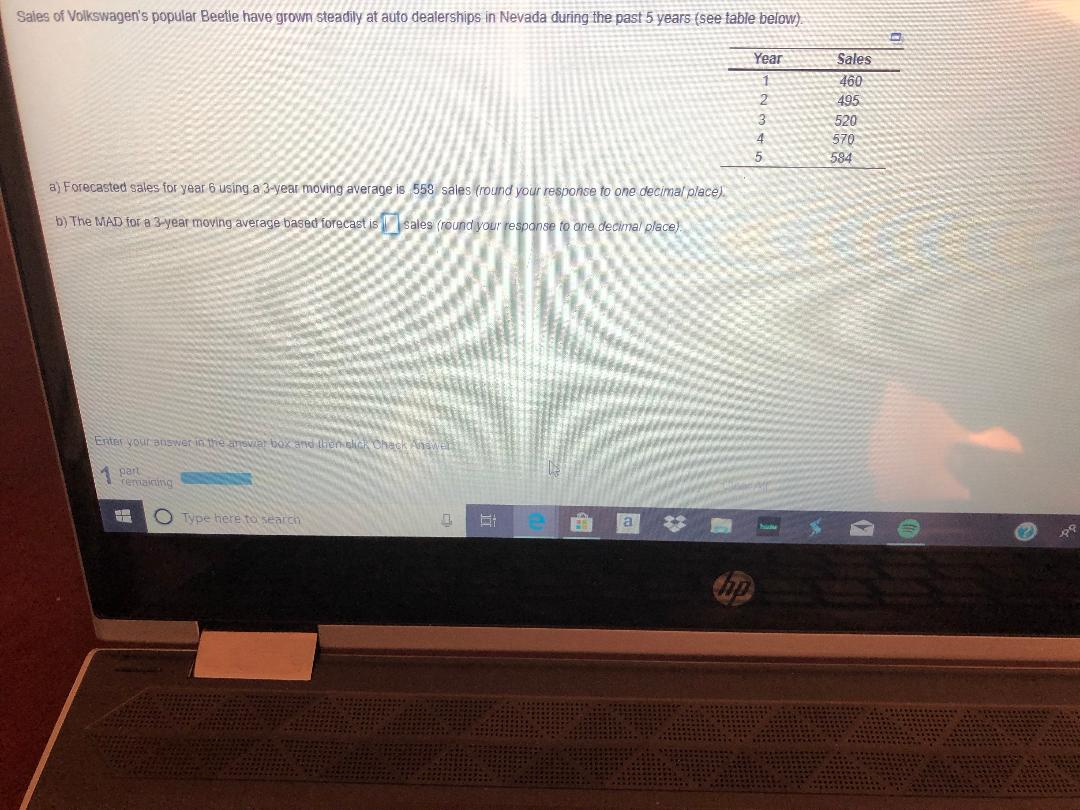 please show work Sales of Volkswagen's popular