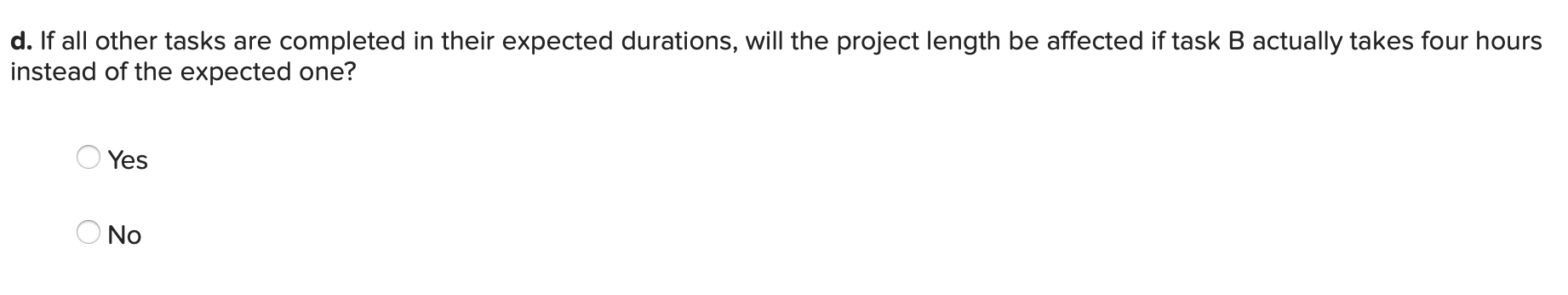 Answer these questions for the following simple