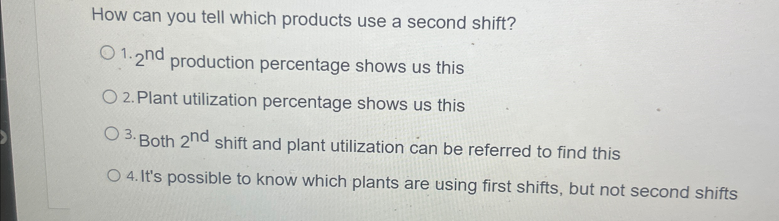 How can you tell which products use a second