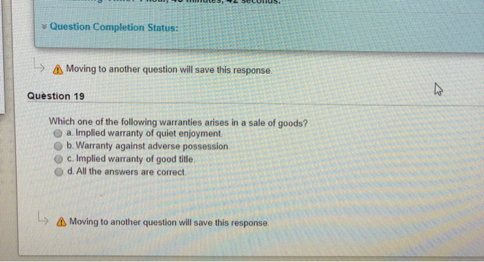 SELULUS. Question Completion Status: A Moving to