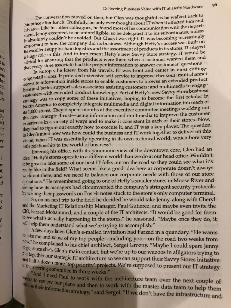 Create a plan for how IT and the business can