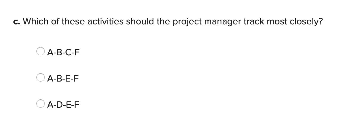 Consider the following information about a small