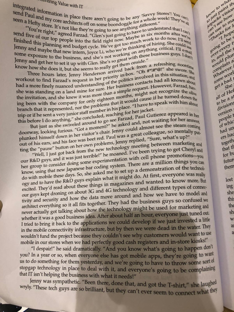 Create a plan for how IT and the business can