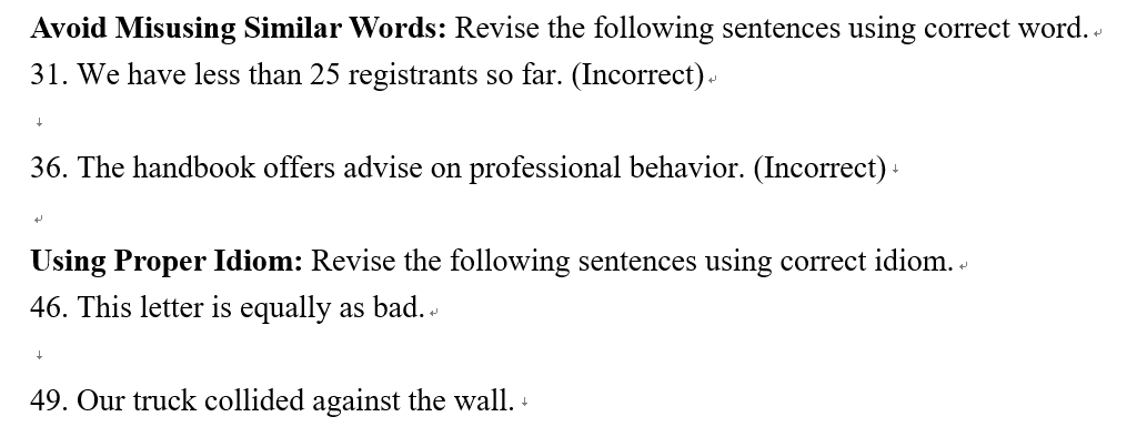 Avoid Misusing Similar words: Revise the