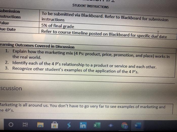STUDENT INSTRUCTIONS Submission instructions