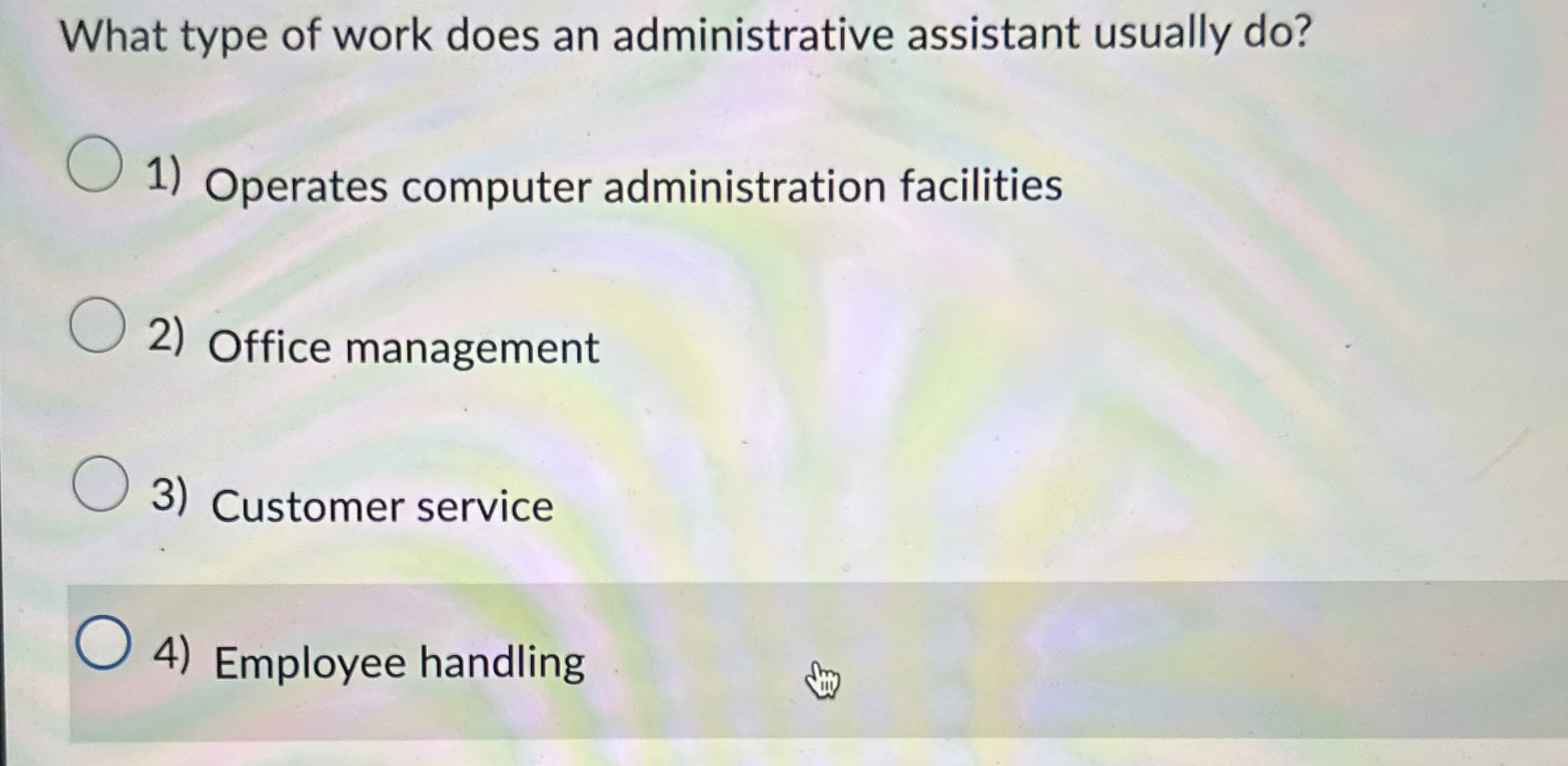 What type of work does an administrative